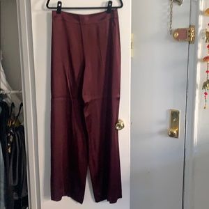 Maroon wide leg Zara pants